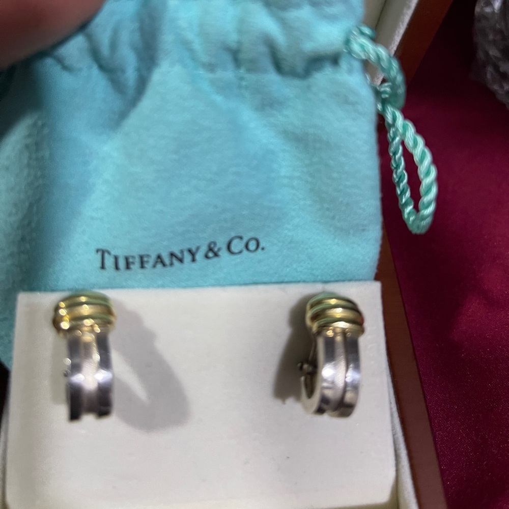 Autentic aerrings Tiffany & co 925 y 585 10 gold